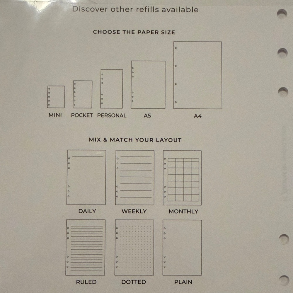 filoFAX A5 Diary Refill Set - Classic Blue and White - Picture 4 of 6